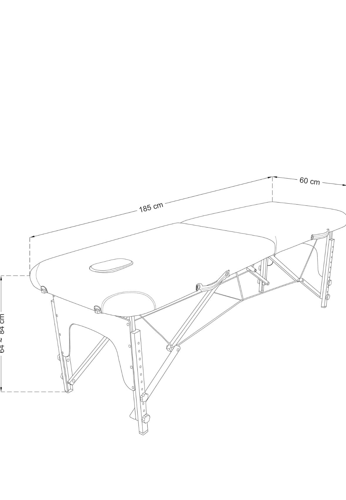 Lettino da Massaggio 185x60 CM - Portatile — foto 4
